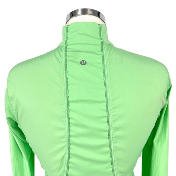 Lululemon Laser Speed Jacket Citra Lime Wind Water Resistant Size 6 - Picture 9 of 16
